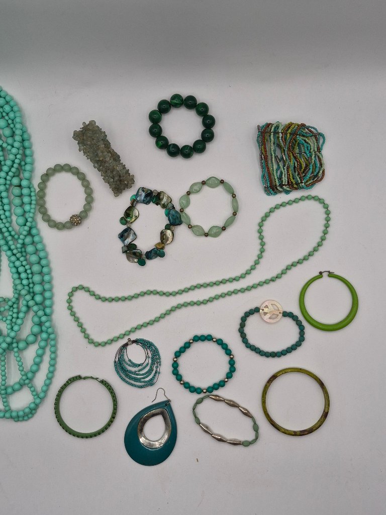 Assorted Jewelry Lot Mixed Styles Necklaces Bracelets Earrings  More
